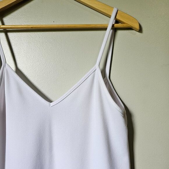 EUC PRETTY LITTLE THING WHITE V NECK TANK SHORT DRESS SIZE 6 US / SMALL - Picture 5 of 14